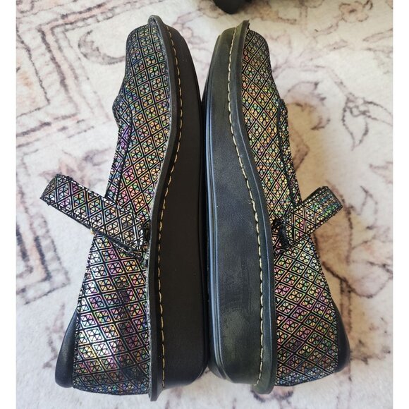 Alegria Women's Sz. 39 Belle Diamonds Forever Leather Mary Jane Clogs - Picture 4 of 7